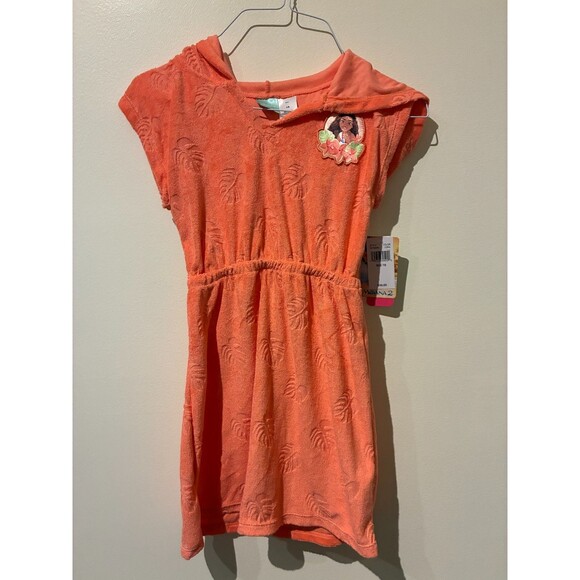 NWT Disney Moana 2 Coral Swim Coverup with Hood - Girls 7/8 - Picture 1 of 4